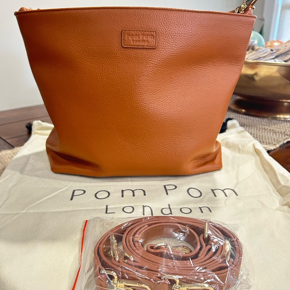 Pom Pom London Greenwich Tote in Tan